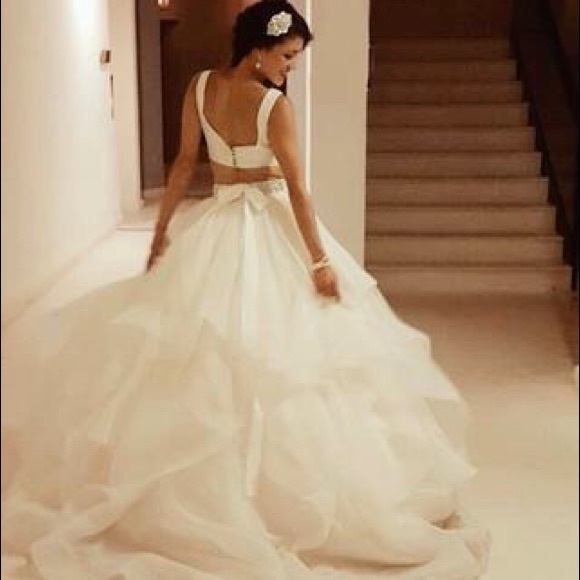 David's Bridal Dresses & Skirts - 🆕David’s Bridal Ivory Two Piece Wedding Gown